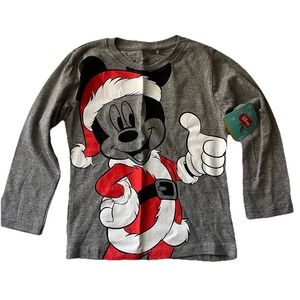 Mickey Mouse Disney Christmas Shirt, Size 6 NWT